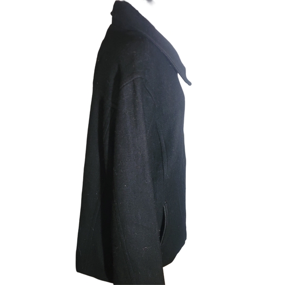 Point Zero Black Wool Blend Zip-Up Men's Jacket XL - Picture 4 of 7